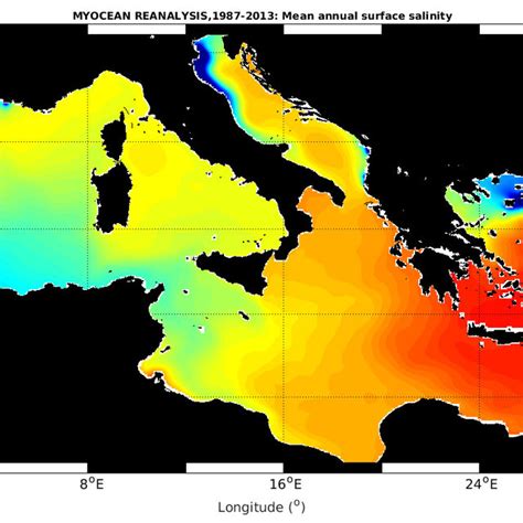 Bathymetric map of the Mediterranean Sea (depth range 0–200 m). Data ...