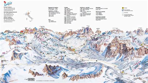 Map Of Ski Resorts In Europe Cortina D Ampezzo Slope Map Dolomiti ...