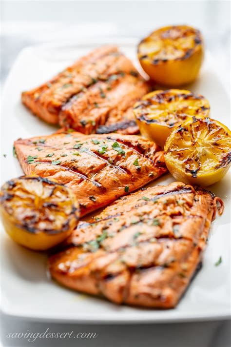 Lemon & Herb Marinated Grilled Salmon-6 - Saving Room for Dessert