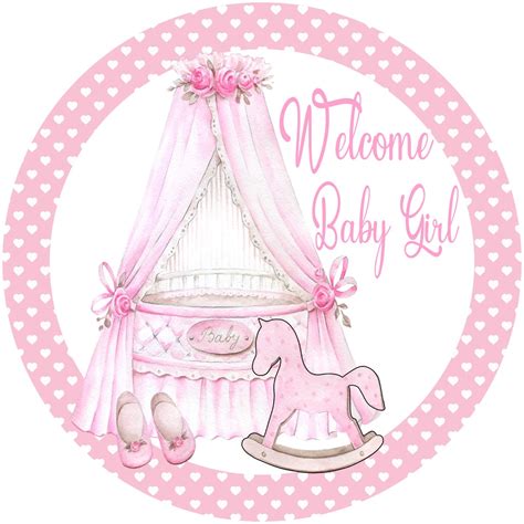 Welcome Baby Girl Sign Welcome Sign Baby Girl Sign Birth - Etsy