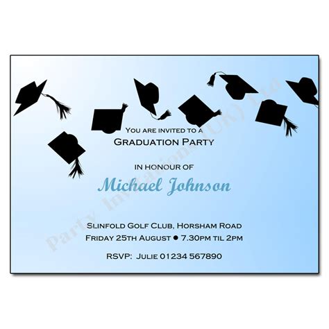 Hats Off! Graduation Party Invitation