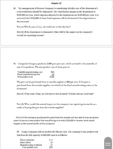 Solved Chapter 12 #1 The management of Bernese Company is | Chegg.com