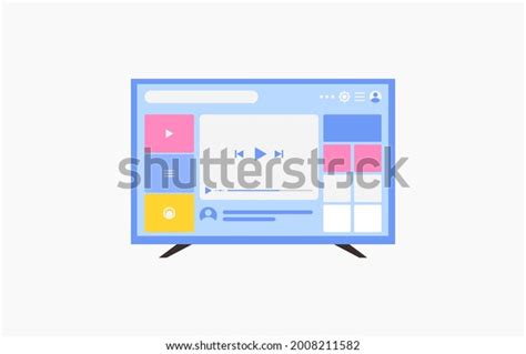 Smart Tv Flat Illustration Vector Template Stock Vector (Royalty Free ...