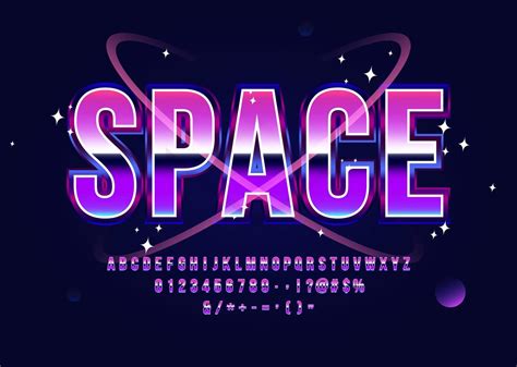 Space Font Alphabet