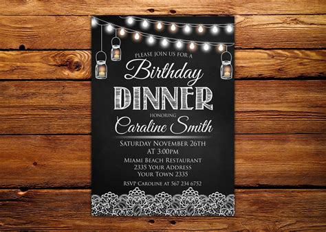 Birthday Dinner Invitation Ideas - health