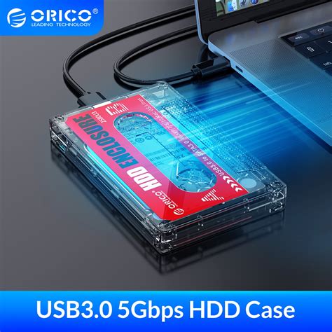 ORICO 2.5 HDD Enclosure USB3.0 Hard Drive Enclosure USB3.0 HDD Enclosure External Transparent ...