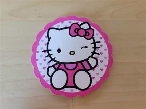 Hello Kitty Cupcake Toppers 12 Pieces - Etsy