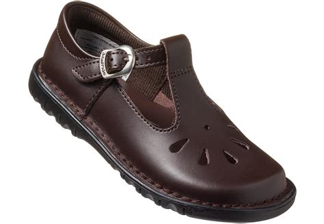 Brown T-Bar School Shoe – The Little Slipper Company