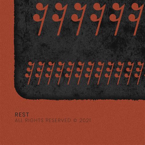 Music Rest Symbol Poster, Red – Gliss Prints