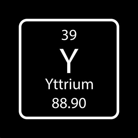 Yttrium symbol. Chemical element of the periodic table. Vector ...