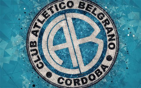 Download wallpapers Club Atletico Belgrano, 4k, logo, geometric art ...