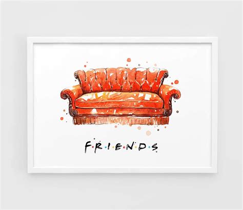 Friends TV Show Art Sofa Friends TV Series Art Print Friends | Etsy ...