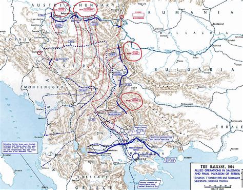 Map of Serbia and the Salonika Expedition - 1915