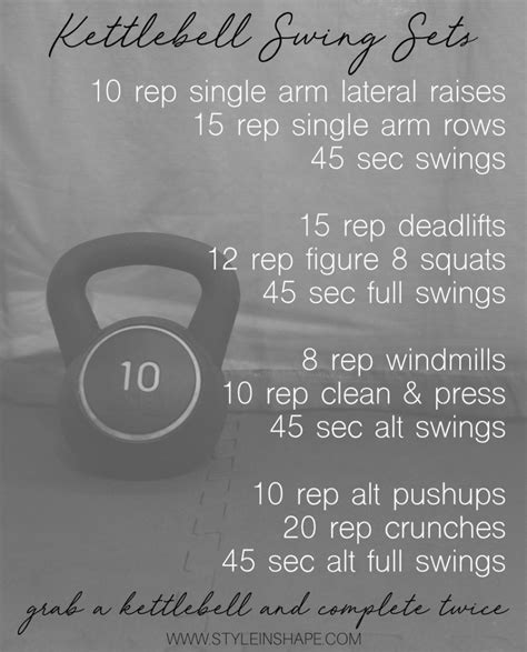 Kettlebell Swing Sets - STYLE IN SHAPE