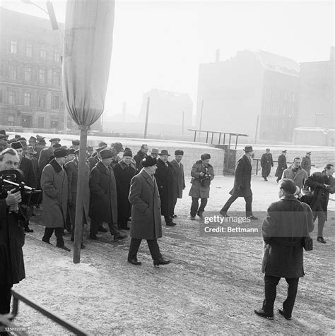 Khrushchev at Wall. East Berlin, East Germany: Soviet premier Nikita ...