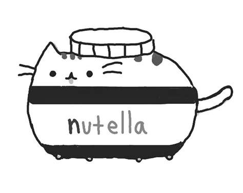 Nutella Pusheen coloring page - Download, Print or Color Online for Free
