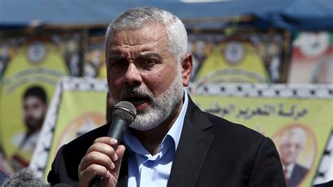 Hamas leader Ismail Haniyeh visits Gaza, addresses hunger-striking ...