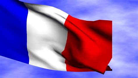 Realistic 3d Seamless Looping France Flag Waving In The Wind. Stock Footage Video 1453921 ...