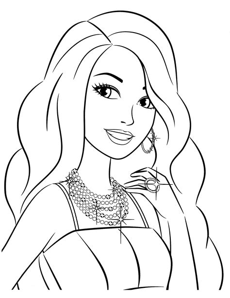 Barbie Coloring Pages To Print at GetDrawings | Free download