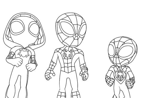 Free Spidey and His Amazing Friends coloring page - Download, Print or Color Online for Free