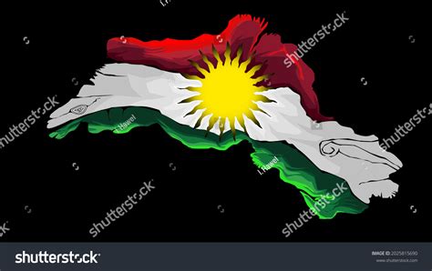 Kurdistan Map Flag Background Stock Illustration 2025815690 | Shutterstock