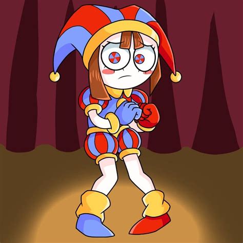 Cartoon Character with Clown Hat and Boxing Glove