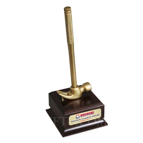 Golden Hammer Pedestal - Engraving, Awards & Gifts