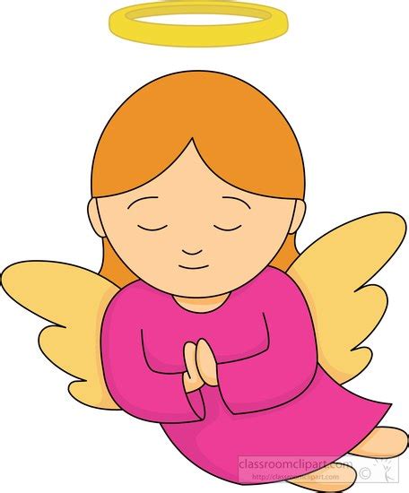 Angel Clipart- angel-with-halo-praying-clipart-6133-3 - Classroom Clipart