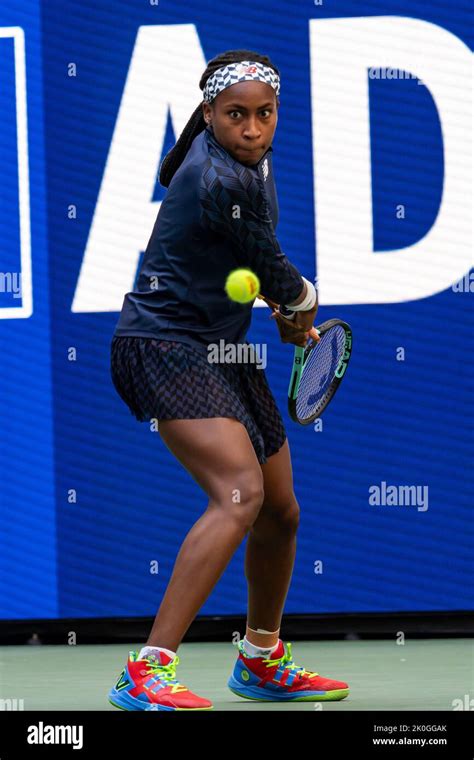 Coco Gauff (USA) competing at the 2022 US Open Tennis Championships Stock Photo - Alamy