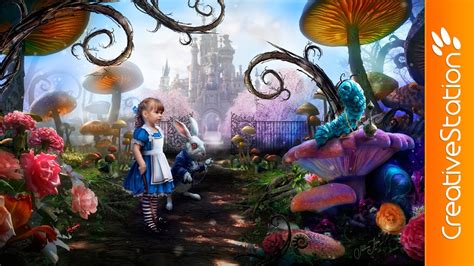 Alice in Wonderland - Speed art (#Photoshop) | CreativeStation - YouTube