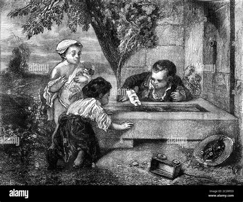 Children playing in water france Black and White Stock Photos & Images - Alamy