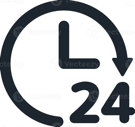 Free 24 hour clock icon, Analog clock. 22317624 PNG with Transparent Background