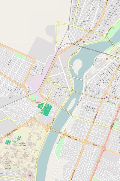 Editable City Map of Ahvaz | Map, City map, Vector file