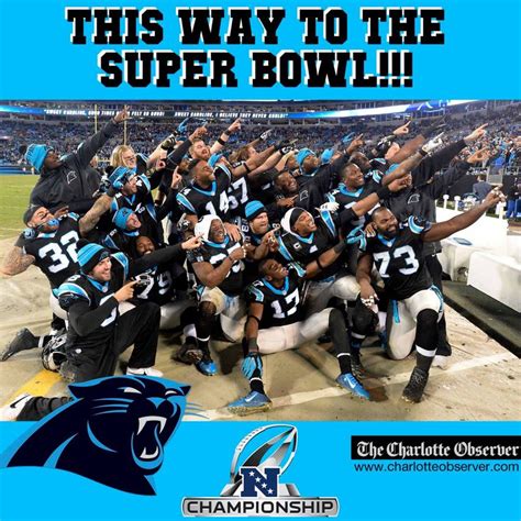 This way to the Super Bowl!!! The Carolina Panthers are NFC Champions ...