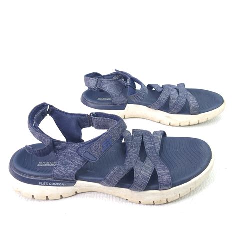 Skechers Ultra Go Sandals Goga Mat Blue Strappy Flats… - Gem