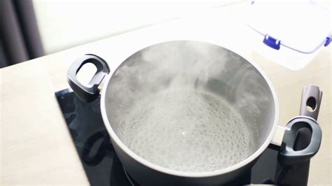 Boiling Water In Pot In Kitchen Slow Motion Stock Footage SBV-303187314 ...