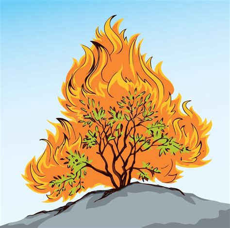 Clipart Moses And Burning Bush