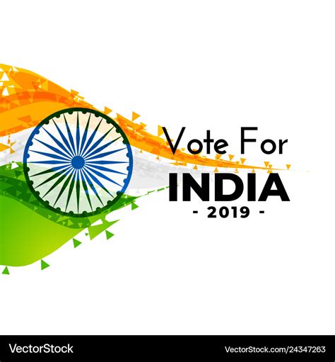 Abstract indian election banner design Royalty Free Vector