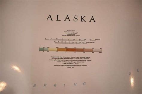 Alaska laminated wall map - Pacific Auctions And Appraisals