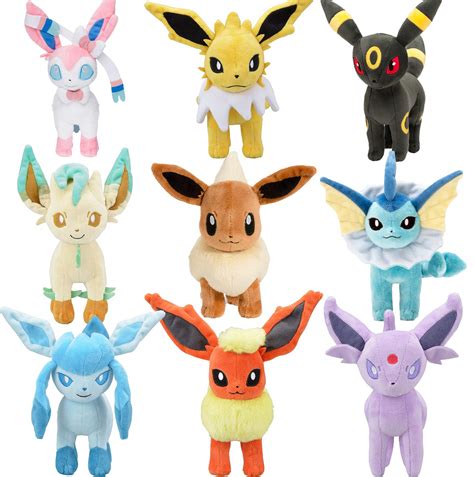 Buy Eevee Evolutions Plush Set 9 Plushies : Eevee Umbreon Sylveon ...