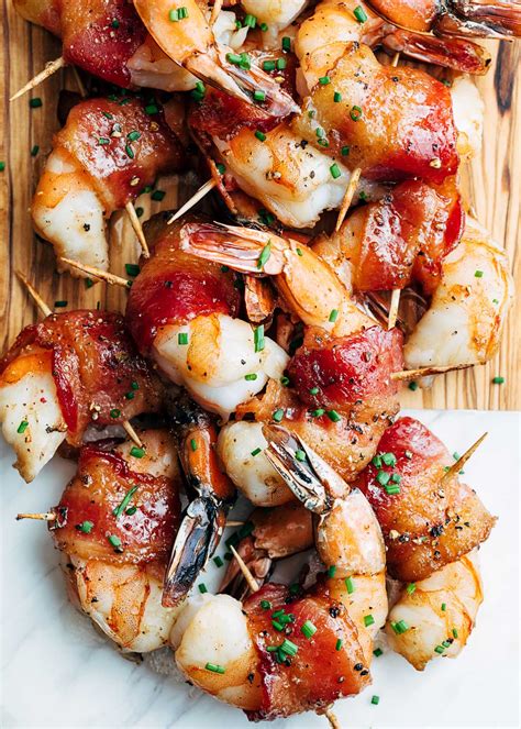 Bacon Wrapped Shrimp with Bourbon Glaze | Striped Spatula