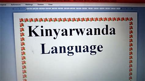 kinyarwanda language - YouTube