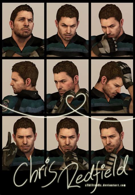 9 Faces Photo-shoot - Chris Redfield | Resident evil, Resident evil game, Resident evil collection