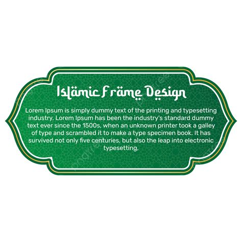 Luxury Arabic Islamic Frame Design Vector, Islamic Quote Box, Islamic Border, Luxury Frame PNG ...
