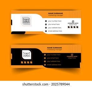 Professional Email Signature Template Design Stock Vector (Royalty Free) 2025789044 | Shutterstock