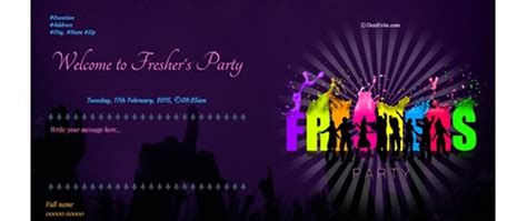 Free Freshers Party Invitation Card & Online Invitations