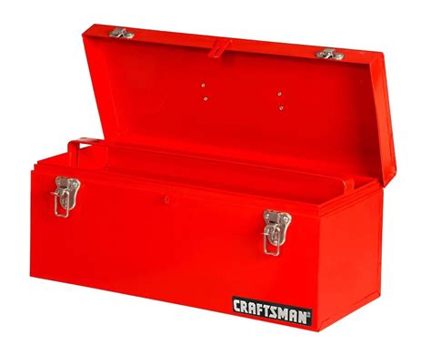 Craftsman Toolbox 21 Inch Steel Handbox Storage Chest Organizer Portable Tool box Red 34124 ...