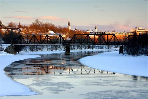 Androscoggin River in winter Mystique, Past, Maine, United States, The ...