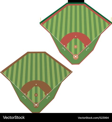 Baseball field Royalty Free Vector Image - VectorStock