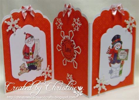 Christine's Cards and Crafts: Tri-fold Christmas Card